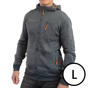 DARILO - Pulover z zadrgo, siv, L (večje številke!)