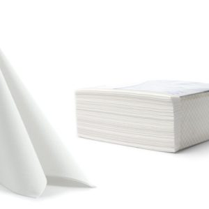 SERVIETE 40 x 40 cm, bele, AIRLAID, 50 kos/pak