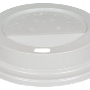 Pokrovi za lončke za kavo, 240 ml, beli, plastični, 100 kos/pak