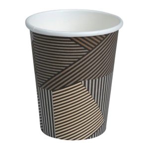 LONČKI za kavo, 240 ml, rjavi tisk, papirnati, EKO, 50 kos/pak