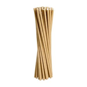 Slamice, nepregibne, 19,5 cm, fi 6 mm, natur, EKO, papirnate, 250 kos/pak