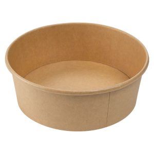 SKODELE za hrano, 1200 ml, kraft+PE, rjave, brez pokrova, 50 kos/pak