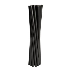 Slamice za večkratno uporabo, nepregibne, 24 cm, fi 8 mm, črne, 250 kos/pak