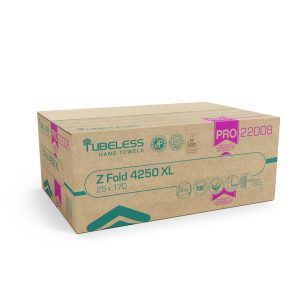 PAPIRNATE BRISAČE Z, 2-slojne, bele, 23,5 x 24 cm, TUBELESS PRO XL, 4500 kos/krt