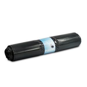 VREČKE 45 L, 50 x 70 cm, LDPE, 40 my, črne, PUREBA, 25 kos/rol