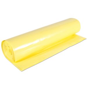 VREČKE 240 L, 120 x 160 cm, LDPE, 50 my, rumene, 50 kos/pak
