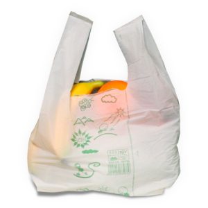 VREČKE BIO na ročaj, 22x6,5x40cm, 500/1 v bloku, biološko razgradljive