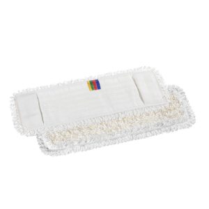 KRPA za tla, na žepke, 40 cm, bela, mikrovlakna, barvno kodiranje