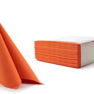 SERVIETE 40 x 40 cm, oranžne, AIRLAID, 50 kos/pak