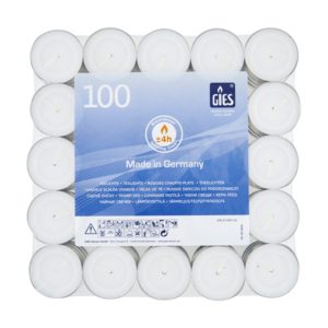 SVEČE čajne, bele, fi 38 mm, 100 kos/pak