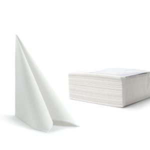 SERVIETE 40 x 40 cm, bele, AIRLAID CHIC, 24 kos/pak