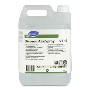 Sredstvo za dezinfekcijo Divosan AlcoSpray VT10, za prehrambeno industrijo, 5 L