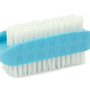 Ročna krtača za nohte, mala, belo-modra, plastična