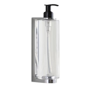 Stenski NOSILEC za plastenke s potisno črpalko 380 ml, kromiran, GFL