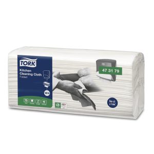KRPE kuhinjske, Tork Kitchen, netkane, bele, 75 kos/pak, W4