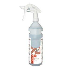 PLASTENKA 750 ml, za Diverflow, z označbo SURE Washroom Cleaner, rdeča, z razpršilko