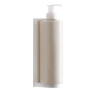 Stenski NOSILEC za plastenke s potisno črpalko 380 ml, bel, GFL