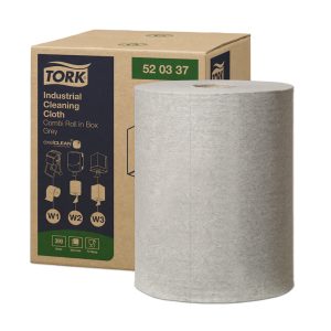 KRPE netkane, čistilne, Tork Industrial Combi, v roli, sive, 148 m, W1/W2/W3
