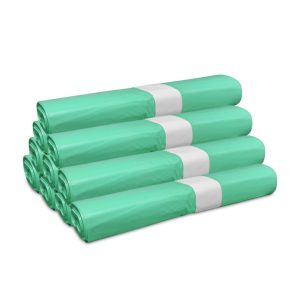 VREČKE 70 L, 60 x 80 cm, LDPE, 45 my, zelene, 25 kos x 10 rol/pak