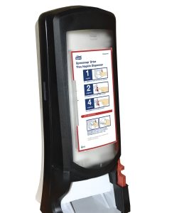 PODAJALNIK Interfold servet Tork Xpressnap Drive Thru, veliki, namizni, z oglasnim oknom, črn, N4