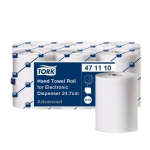 PAPIRNATE BRISAČE v roli, za autocut, Tork En Motion, 2-slojne, bele, 143 m, 6 rol/pak, H13