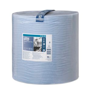 INDUSTRIJSKE PAPIRNATE BRISAČE MAX, Tork Plus, 2-slojne, modre, 37 cm, širše, W1