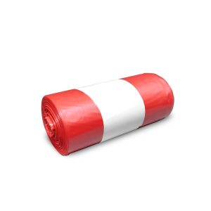VREČKE 35 L, 50 x 60 cm, HDPE, 15 my, rdeče, 50 kos/rol