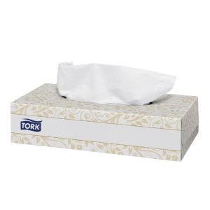 Kozmetični robčki v škatli, 2-slojni, beli, Soft, 100 kos/pak, Tork