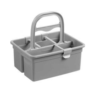 NOSILEC za čistilne pripomočke Carry Basket, s tremi razdelilci, siv