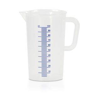 Merilni vrč z izlivom in vtisnjeno merilno skalo, 100 ml