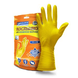 ROKAVICE gospodinjske, velikost L, podaljšane, rumene