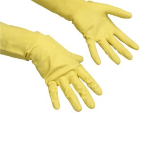 ROKAVICE Contract, latex, velikost L, fine, tanjše, rumene