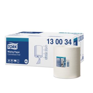 PAPIRNATE BRISAČE CENTRAL, 1-slojne, bele, Tork, 6 rol/krt, M2