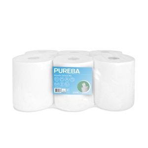 PAPIRNATE BRISAČE CENTRAL 180, 2-slojne, bele, 20x26 cm, PUREBA, 6 rol/pak