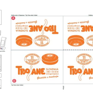 SERVIETE Interfold TISK TROJANE 1-sl. 1125 kos/8 pak = 9000 kos/krt, N4, Tork
