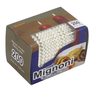 MODELČKI za mafine, mignoni, fi 50 mm, beli, 200 kos/pak