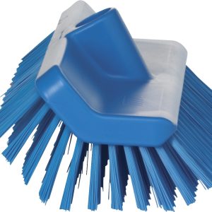 Krtača za tla, kotna, 26 cm, modra, srednje trda, brez ročaja, PP, HACCP, Vikan
