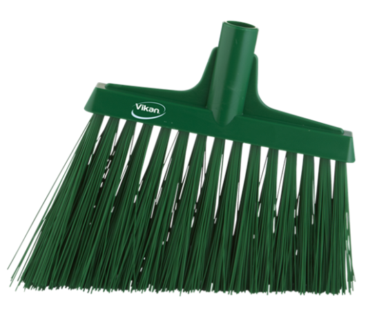 METLA za tla, 29 cm, zelena, trda, kotna, brez ročaja, HACCP, Vikan