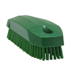Ročna krtača za nohte, zelena, TRDA, 13 cm, HACCP, Vikan