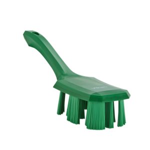 Ročna krtača za čiščenje, UST, zelena, 26 cm, TRDA, s kratkim ročajem, HACCP, Vikan