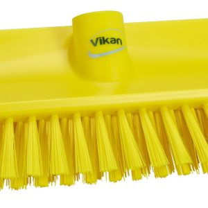 Krtača za tla, kotna, 26 cm, rumena, srednje trda, brez ročaja, PP, HACCP, Vikan