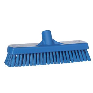Krtača za tla, 30 cm, modra, trda, brez ročaja, PP, HACCP