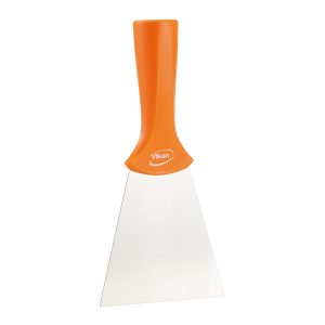 STRGALO ročno, z navojem, za žar, oranžno, inoks, HACCP