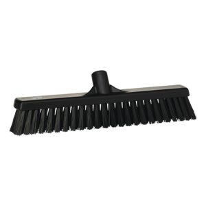 METLA za tla, 41 cm, črna, 2-fazna, brez ročaja, PP/PS, HACCP, Vikan
