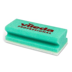 GOBICA čistilna, srednja, Vileda Non-Scratch, zelena, z belo kopreno