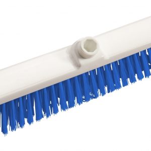METLA PVC, 40 cm, modra, srednje trda, brez ročaja, luknja postrani