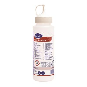PLASTENKA 500 ml, z označbo TASKI Sani Clonet, z dozirno šobo