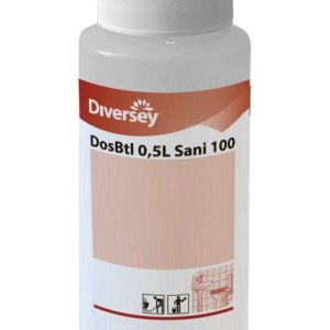 PLASTENKA 500 ml, za Quattro Select, z označbo TASKI Sani 100, rdeča, z dozirno šobo
