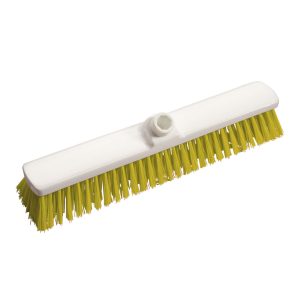 METLA PVC, 40 cm, rumena, srednje trda, brez ročaja, luknja postrani