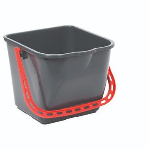 VEDRO 15 L, sivo, z rdečim ročajem